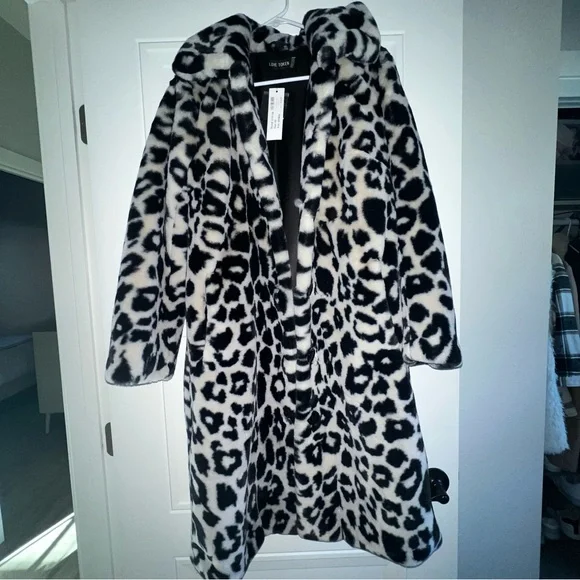 Faux Fur Coat animal print - Picture 5 of 8